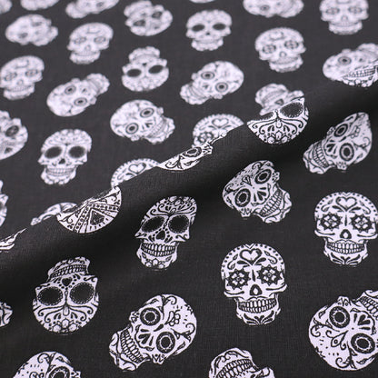 Great Value - Wide Width Cotton - Black - Sugar Skulls