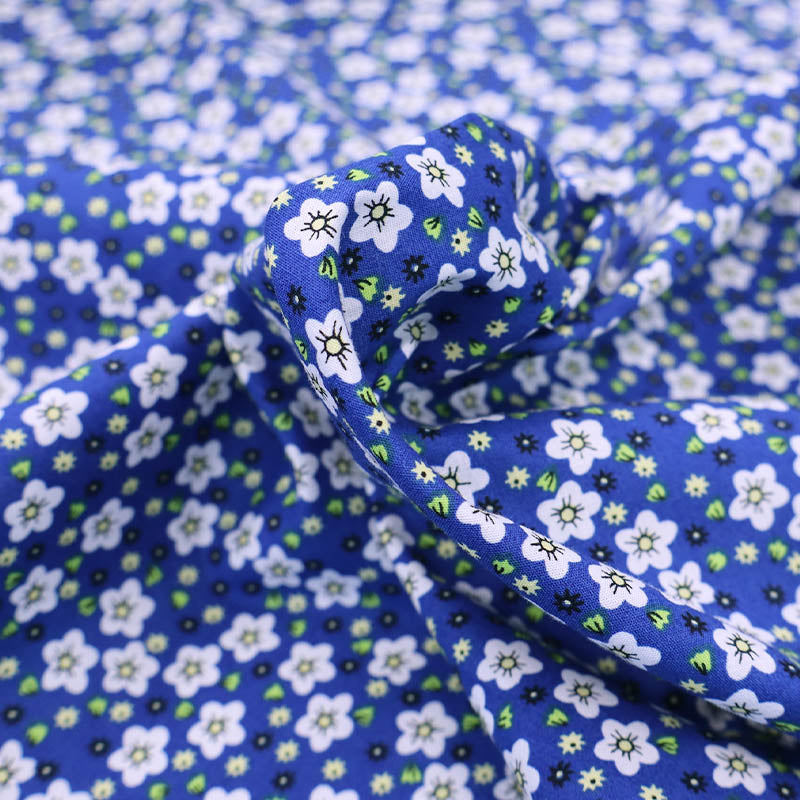Blue Floral Wide Width 100% Cotton Fabric