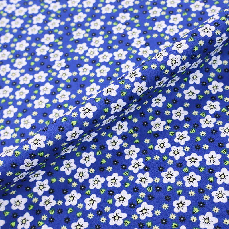 Blue Floral Wide Width 100% Cotton Fabric