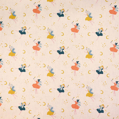 100% Organic cotton White Organic Cotton Fairy Print
