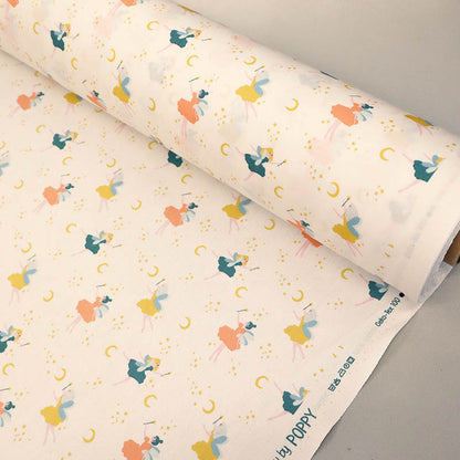100% Organic cotton White Organic Cotton Fairy Print