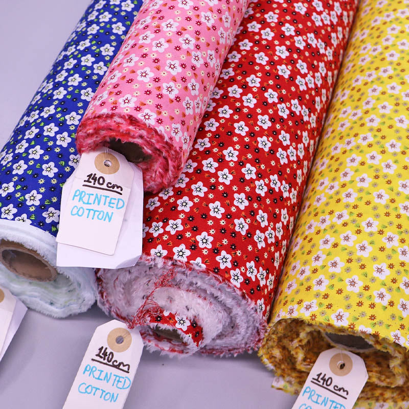 Great Value - Wide Width Cotton - Red - Flowers