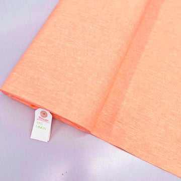 100% Linen Deadstock Lightweight Linen Fabric - Pale Orange