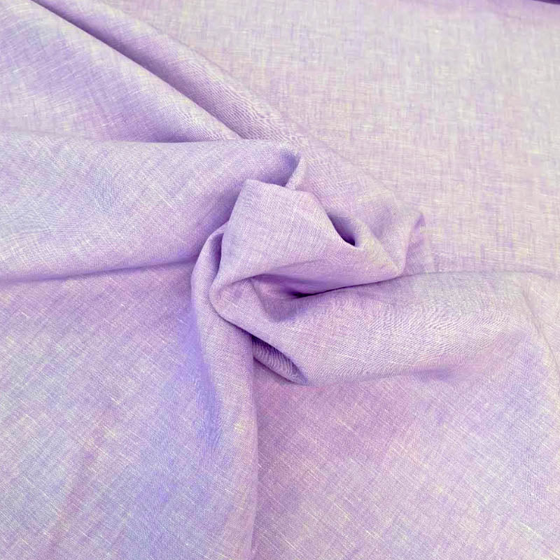 100% Linen Deadstock lightweight Linen Fabric - Pale Lilac