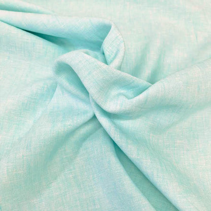 100% Linen Deadstock Handkerchief weight Linen Fabric - Pale Mint Green