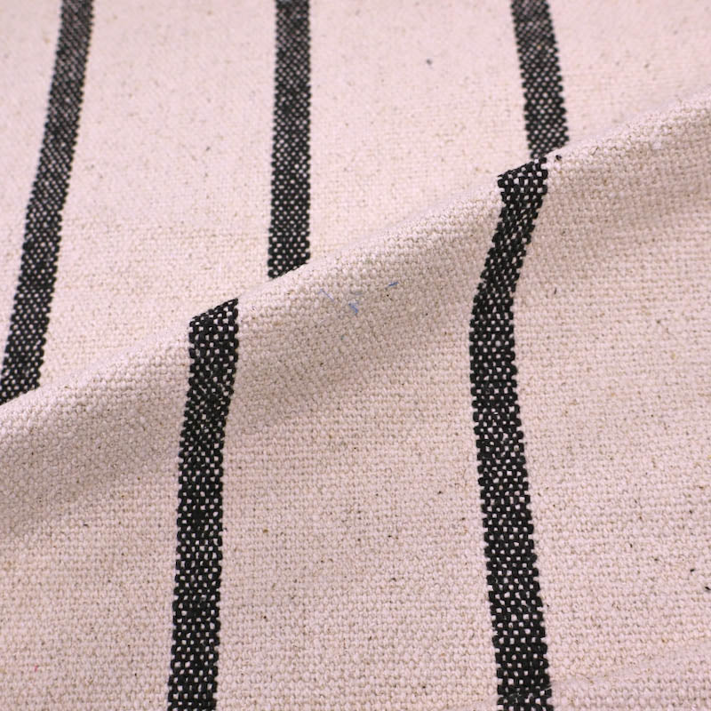 100% Cotton Black Striped Neutral Furnishing Cotton Fabric