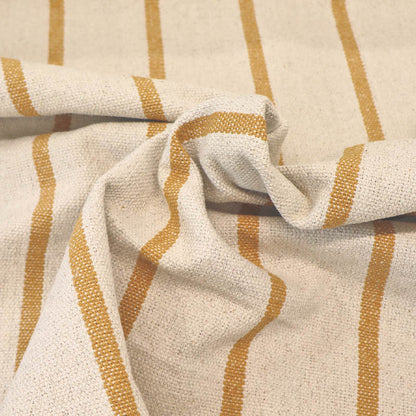 Heavy Weight Cotton - Mustard Yellow Stripe