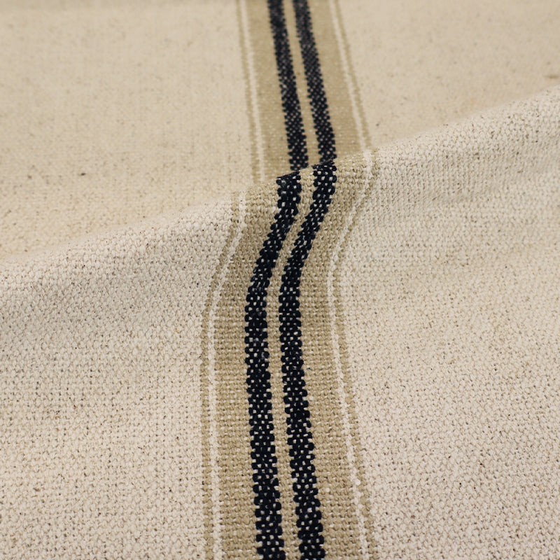 Heavy Weight Cotton - Ticking Stripe - Black
