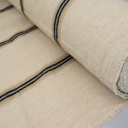 Heavy Weight Cotton - Ticking Stripe - Black