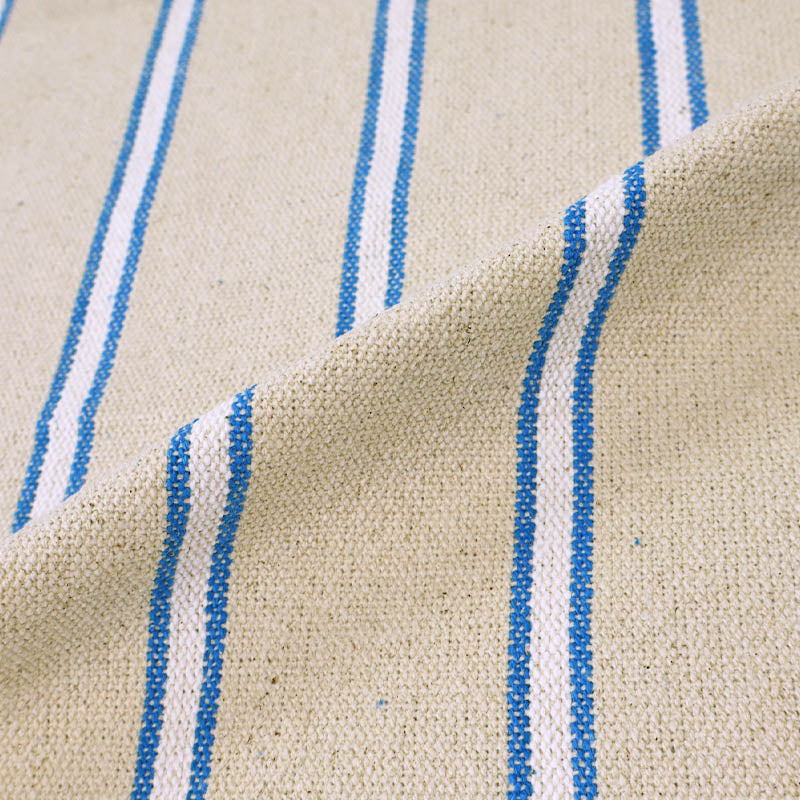 100% Cotton Blue and White Stripe Heavy Weight Ticking Fabric