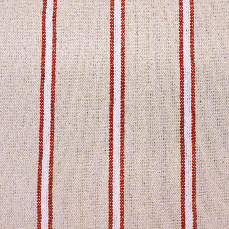 100% Cotton Red and White  Heavyweight Ticking Stripe Fabric