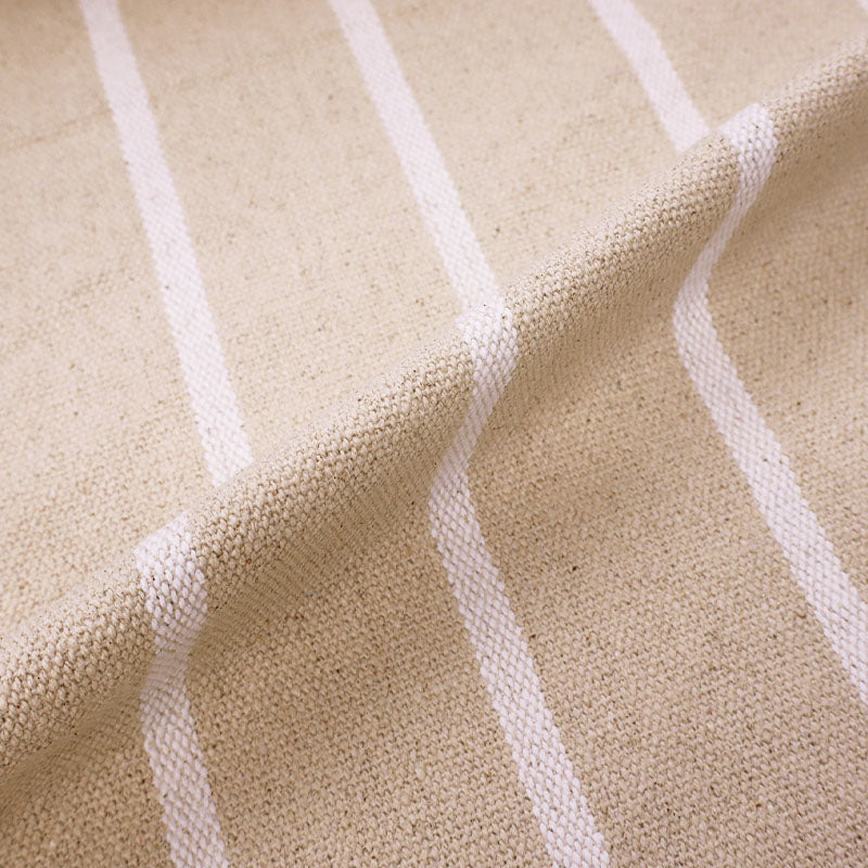 100% Cotton Furnishing Cotton Taupe and White Stripe Fabric