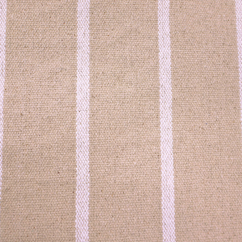 100% Cotton Furnishing Cotton Taupe and White Stripe Fabric