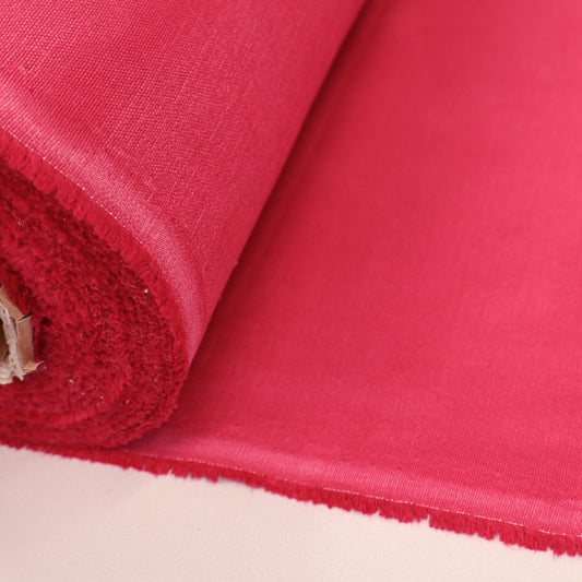Home Furnishing Fabric Brushed Panama Weave - Raspberry Pink