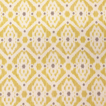 Home Furnishing Ikat Linen Mix Geometric -Stevie in Yellow