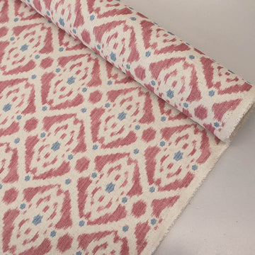 Home Furnishing Linen Mix Geometric Stevie - Pink