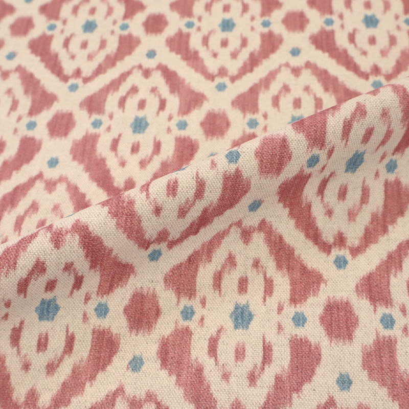Home Furnishing Linen Mix Geometric Stevie - Pink