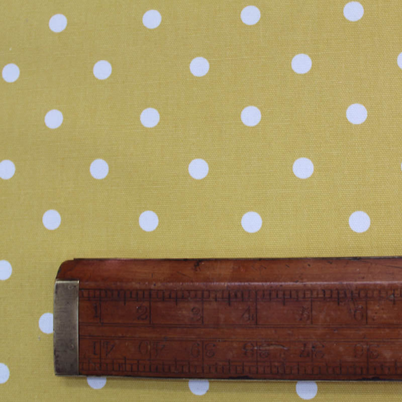 70CM REMNANT Spots Home Furnishing Fabric - Mustard Yellow