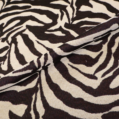58% Cotton 32% Polyester 10% Acrylic
Zebra Print Tapestry Fabric in black and cream