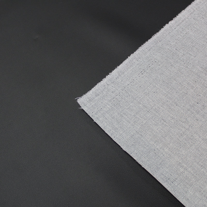 100% Polyurethane  Black Faux Leather Upholstery Fabric