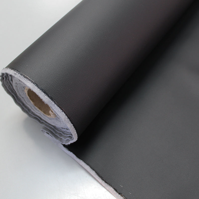 100% Polyurethane  Black Faux Leather Upholstery Fabric