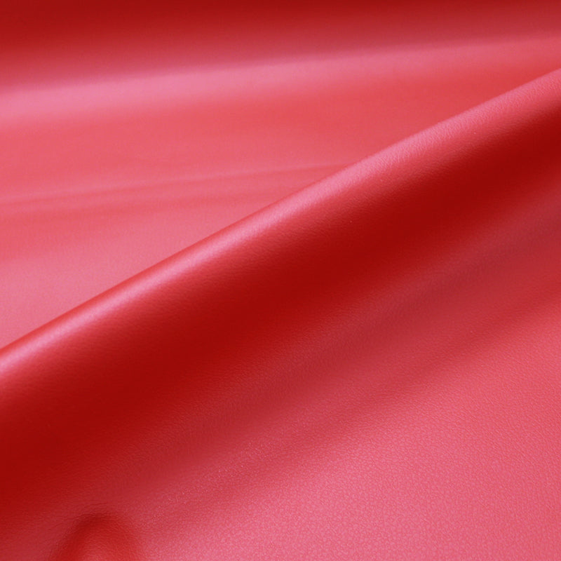100% Polyurethane  Bright Red Faux Leather Upholstery Fabric