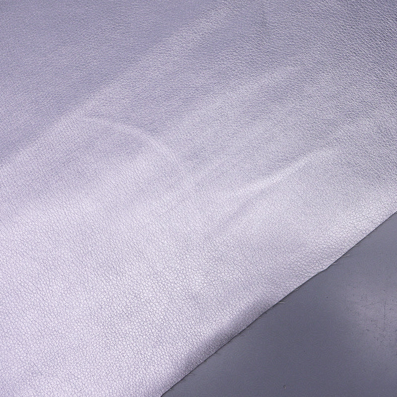 100% Polyurethane Faux Leather Fabric - Silver
