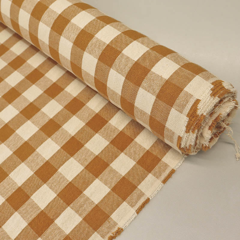 Indian Cotton - 2.7cm Gingham - Honey