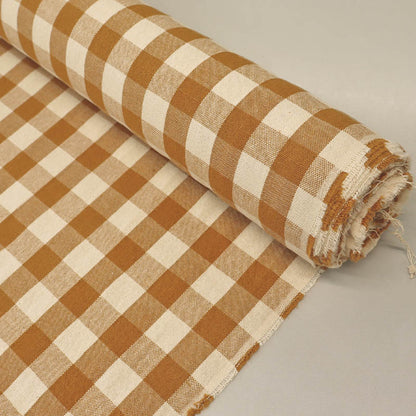 Indian Cotton - 2.7cm Gingham - Honey