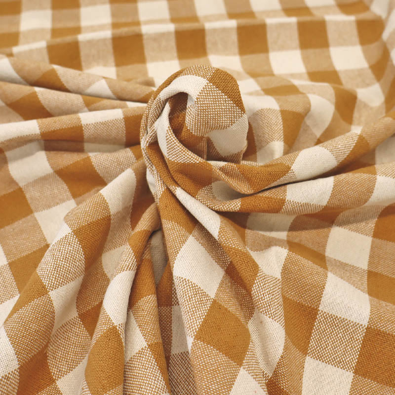 Indian Cotton - 2.7cm Gingham - Honey