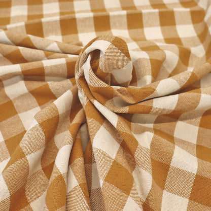 Indian Cotton - 2.7cm Gingham - Honey