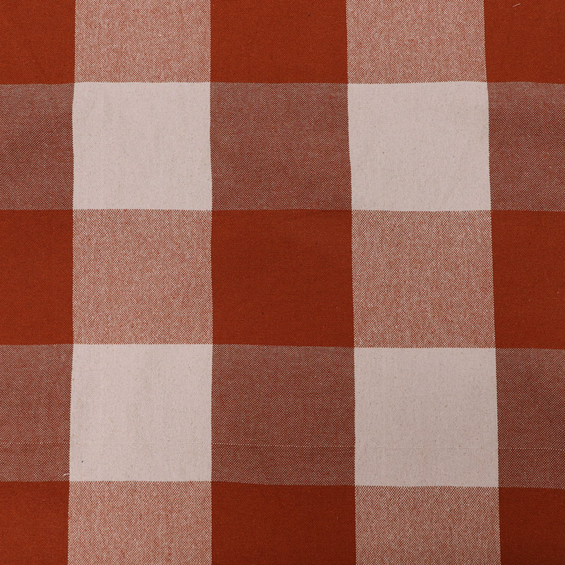 100% Cotton Large Terracotta Gingham Furnishing Fabric