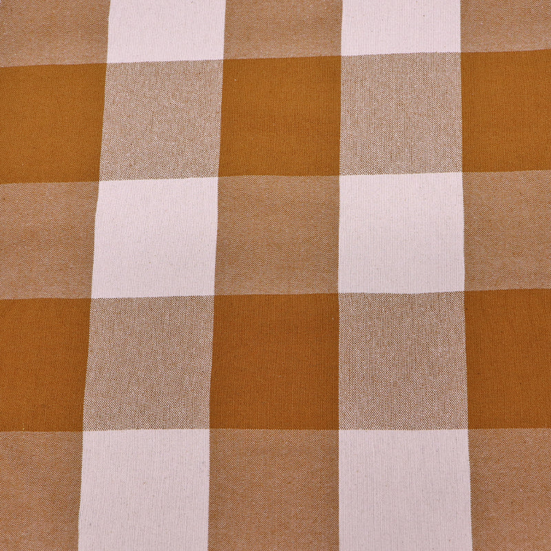 100% Cotton Honey Brown Large Gingham Fabric