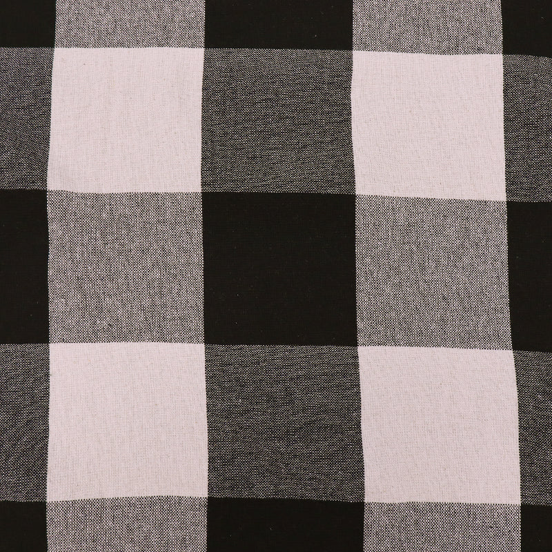 100% Cotton Large Black Gingham Fabric