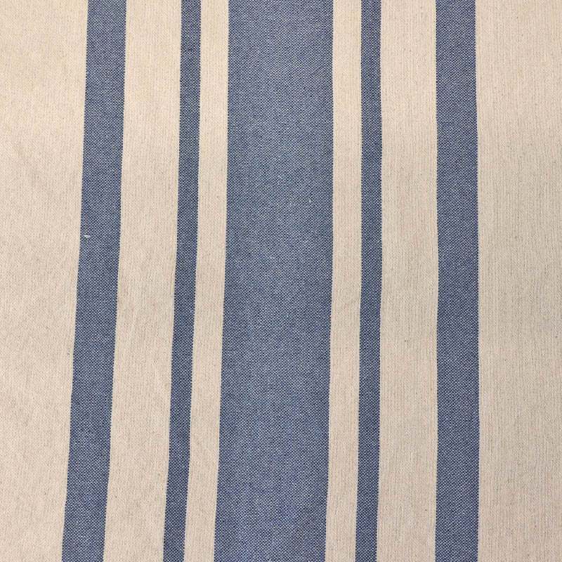 Indian Cotton - BIG Stripe - Denim Blue