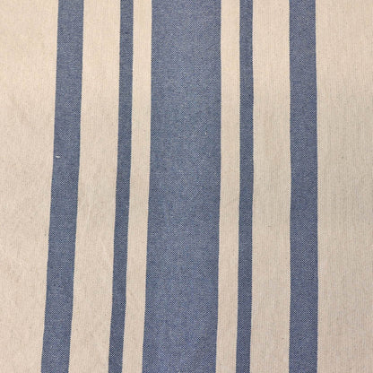 Indian Cotton - BIG Stripe - Denim Blue