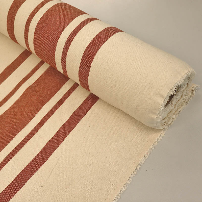 Indian Cotton - BIG Stripe - Ginger Nut
