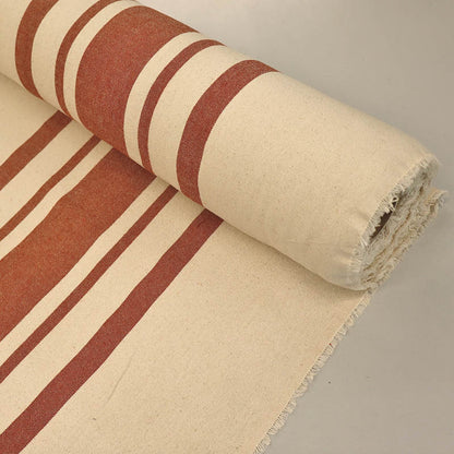 Indian Cotton - BIG Stripe - Ginger Nut