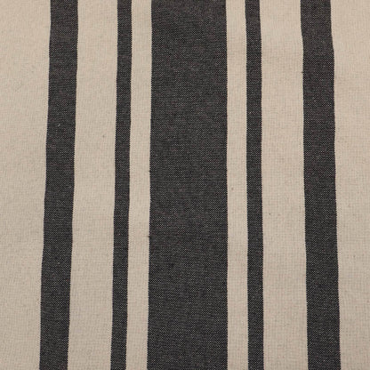 Indian Cotton - BIG Stripe - Soft Black