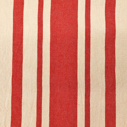 Indian Cotton - BIG Stripe - Tomato Red