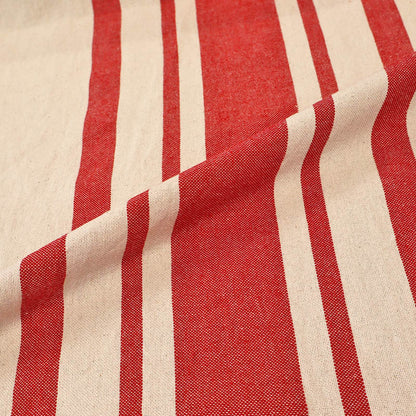 Indian Cotton - BIG Stripe - Tomato Red