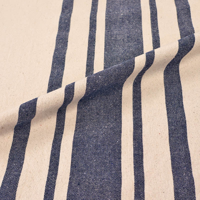 Indian Cotton - BIG Stripe - Washed Navy