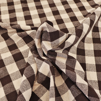 Indian Cotton - 2.7cm Gingham - Chocolate