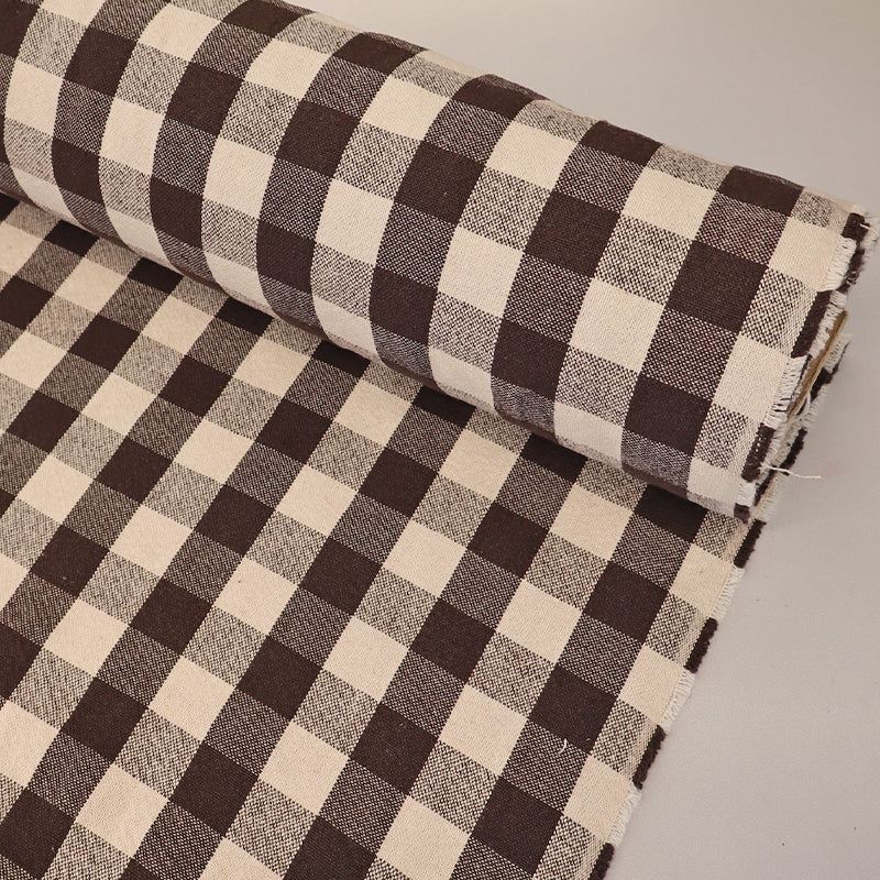 Indian Cotton - 2.7cm Gingham - Chocolate