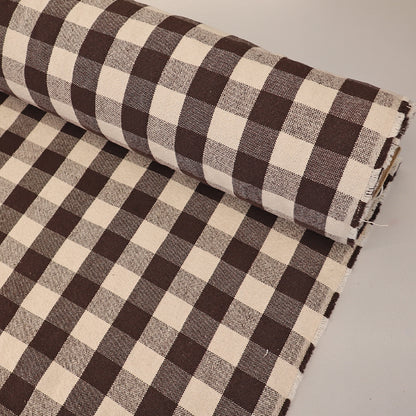 Indian Cotton - 2.7cm Gingham - Chocolate