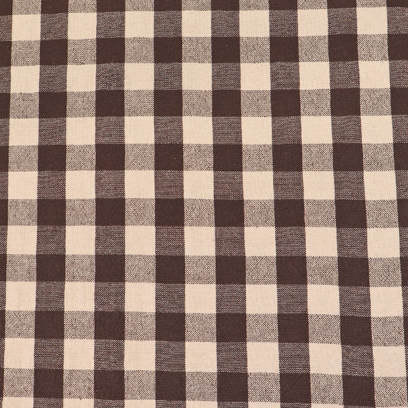 Indian Cotton - 2.7cm Gingham - Chocolate