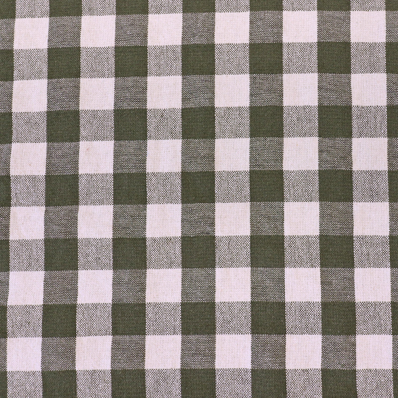 100% Cotton Green Gingham Furnishing Fabric