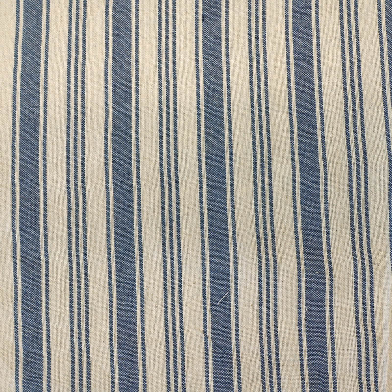 Indian Cotton - Lots of Stripes - Denim Blue