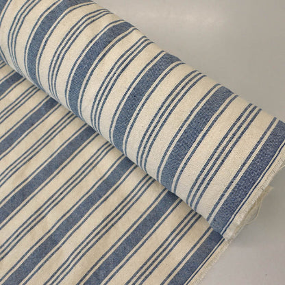 Indian Cotton - Lots of Stripes - Denim Blue