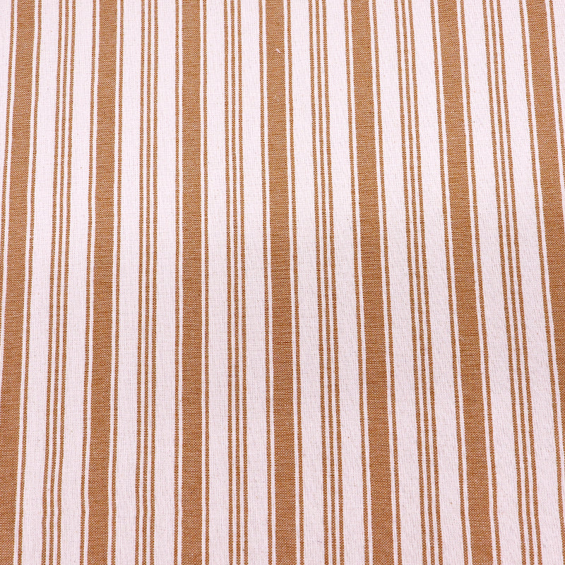 100% Cotton Indian Cotton Brown and Cream Striped Fabric